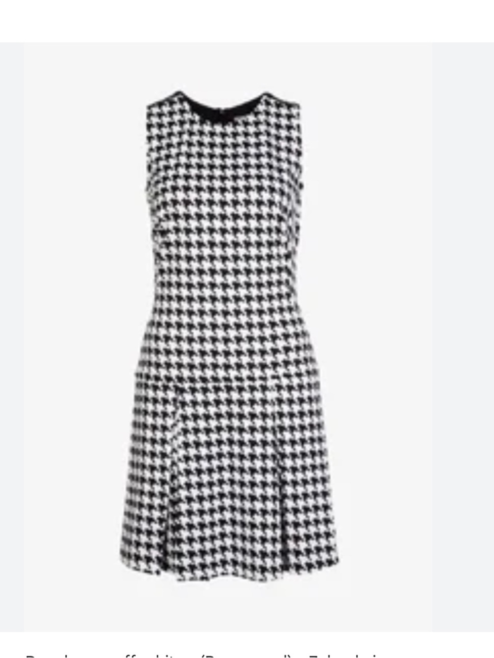 Michael Kors Black & White Houndstooth Sleeveless Mini Dress Size 4 - Picture 3 of 11